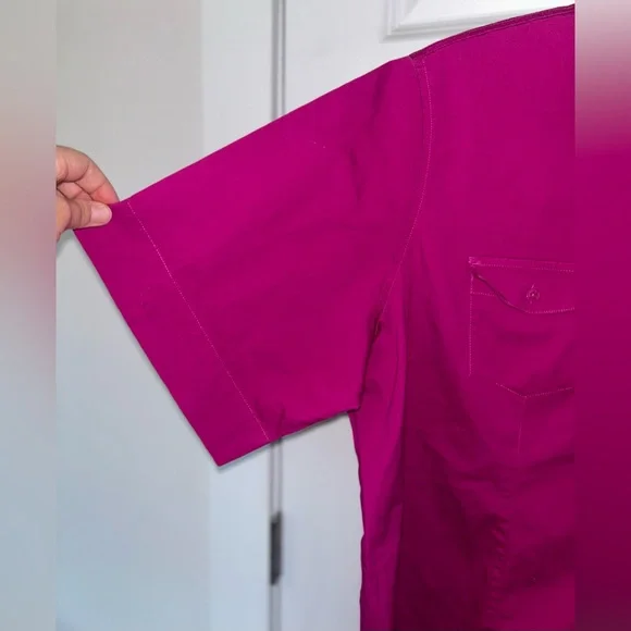 Women’s Harley Davidson Short Sleeve Fuscia Button Up Shirt Size 2W - Picture 5 of 10